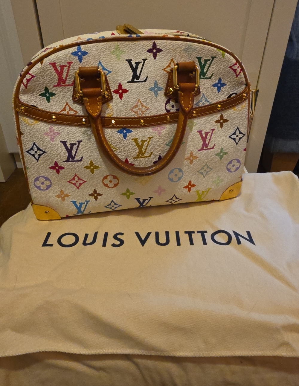 Louis Vuitton Multicolor Monogram Alma BB Bag - White